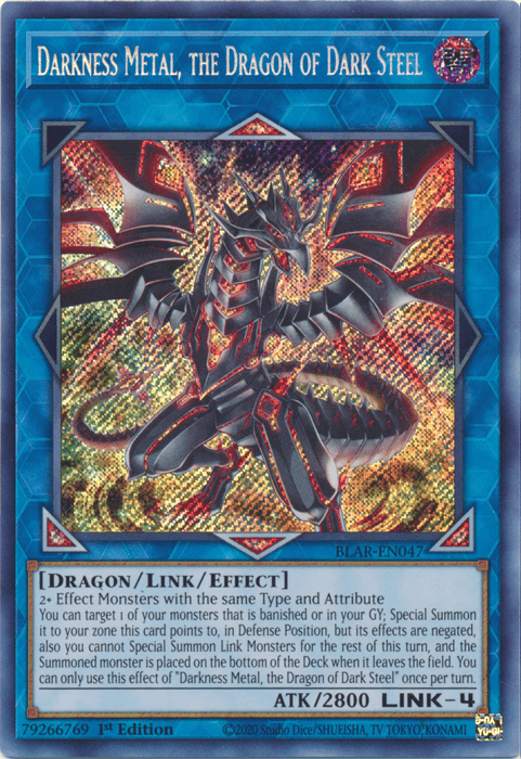 Darkness Metal, the Dragon of Dark Steel [BLAR-EN047] Secret Rare - POKÉ JEUX