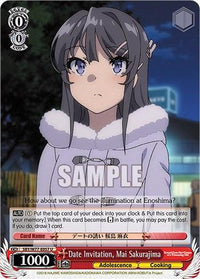 Date Invitation, Mai Sakurajima [Rascal Does Not Dream of a Dreaming Girl] - POKÉ JEUX