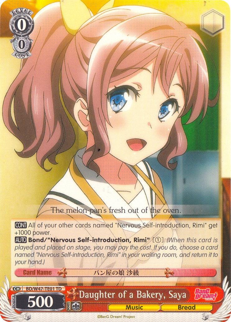 Daughter of a Bakery, Saya (BD/W47-TE01 TD) [BanG Dream!] - POKÉ JEUX