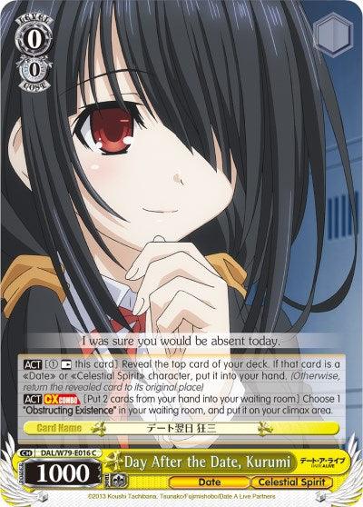 Day After the Date, Kurumi (DAL/W79-E016 C) [Date A Live] - POKÉ JEUX