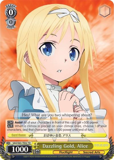 Dazzling Gold, Alice (SAO/S65-TE02 TD) [Sword Art Online -Alicization-] - POKÉ JEUX