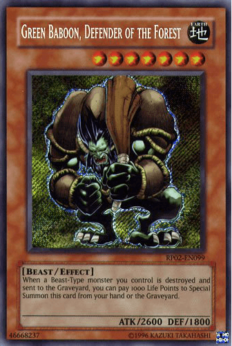 Green Baboon, Defender of the Forest [RP02-EN099] Secret Rare - POKÉ JEUX