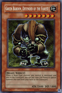 Green Baboon, Defender of the Forest [RP02-EN099] Secret Rare - POKÉ JEUX
