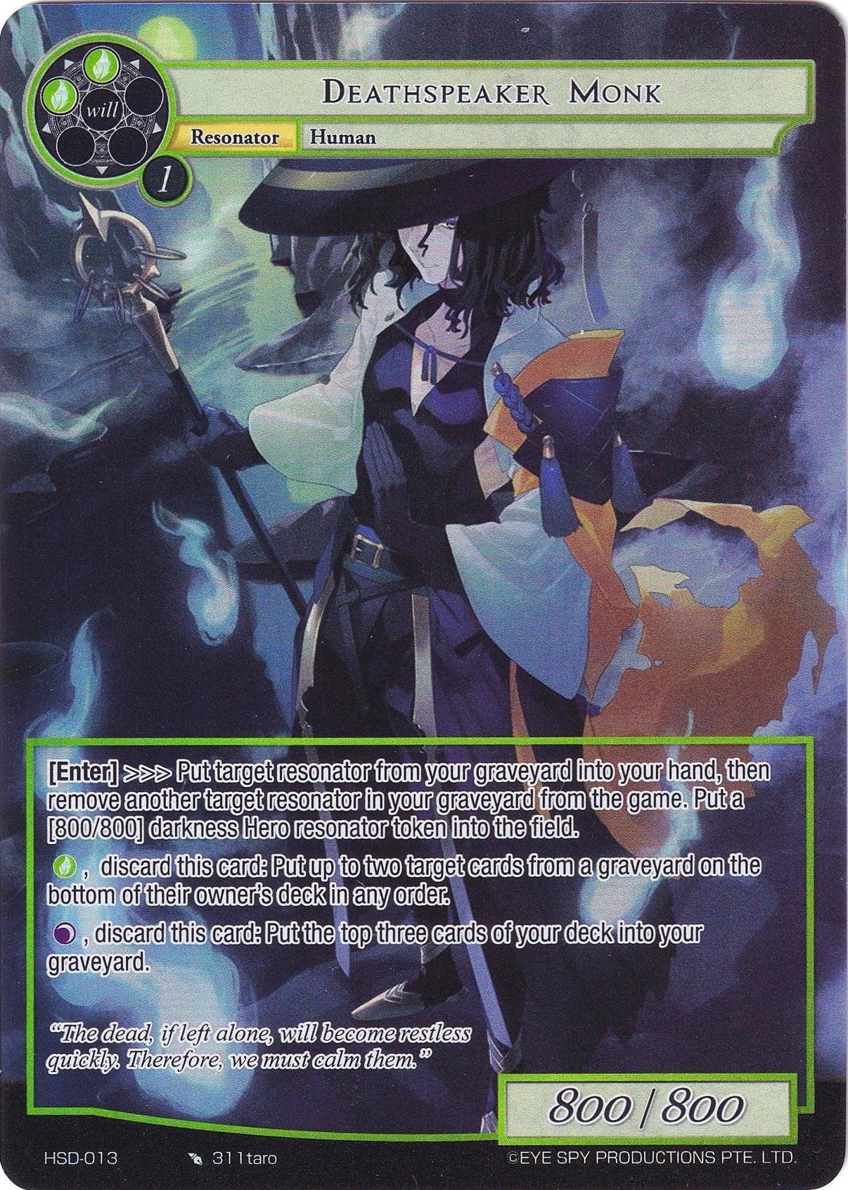 Deathspeaker Monk (Full Art) (HSD-013) [Starter Deck: Hero Cluster] - POKÉ JEUX