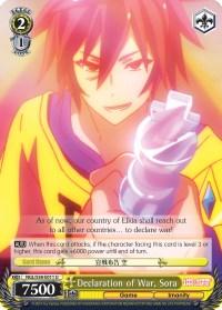 Declaration of War, Sora (NGL/S58-E011 U) [No Game No Life] - POKÉ JEUX