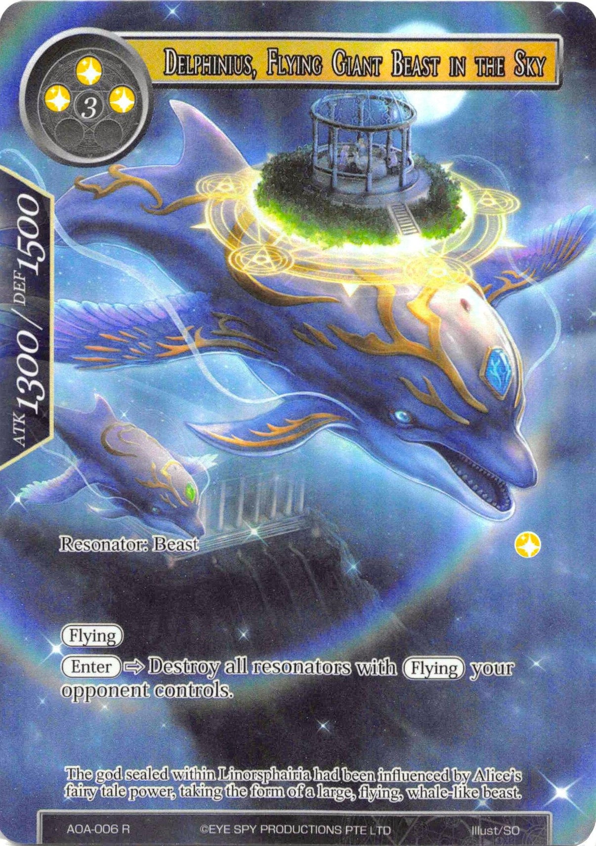 Delphinius, Flying Giant Beast in the Sky (Full Art) (AOA-006) [Awakening of the Ancients] - POKÉ JEUX