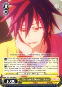Detected Deceit, Sora (NGL/S58-E005 R) [No Game No Life] - POKÉ JEUX