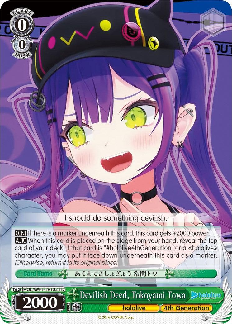 Devilish Deed, Tokoyami Towa (HOL/W91-TE102 TD) [hololive production] - POKÉ JEUX