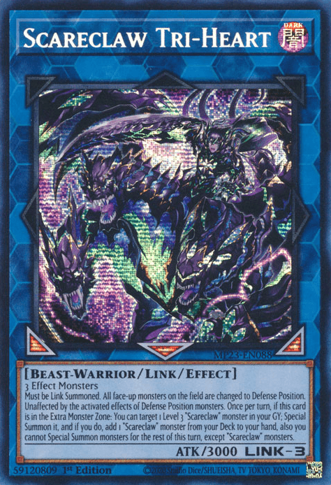Scareclaw Tri-Heart [MP23-EN088] Prismatic Secret Rare - POKÉ JEUX