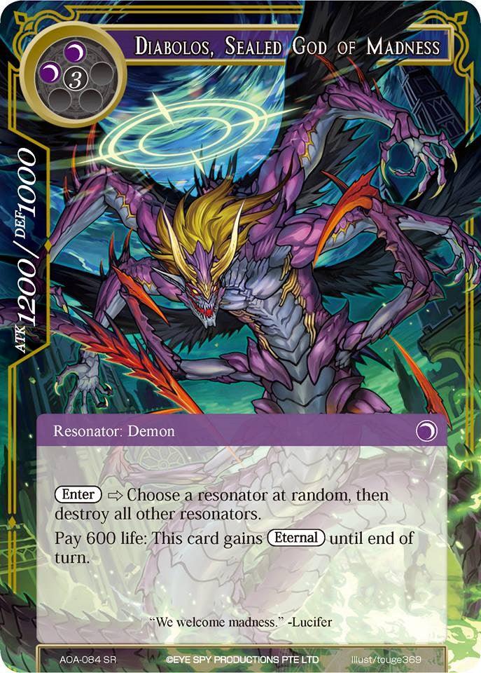 Diabolos, Sealed God of Madness (AOA-084) [Awakening of the Ancients] - POKÉ JEUX