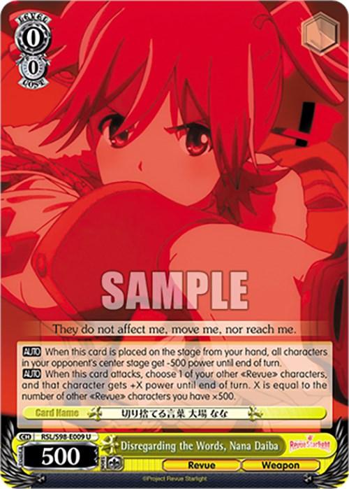 Disregarding the Words, Nana Daiba (RSL/S98-E009 U) [Revue Starlight The Movie] - POKÉ JEUX