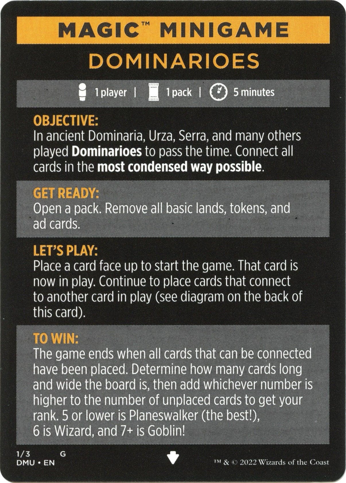 Dominarioes (Magic Minigame) [Dominaria United Minigame] - POKÉ JEUX