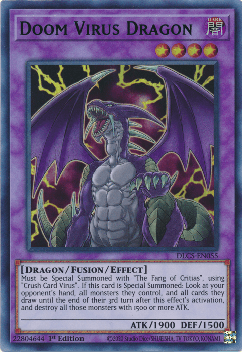 Doom Virus Dragon (Blue) [DLCS-EN055] Ultra Rare - POKÉ JEUX