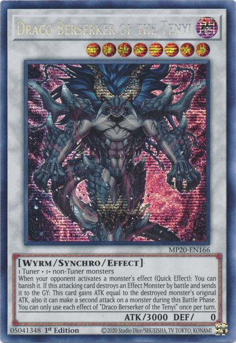 Draco Berserker of the Tenyi [MP20-EN166] Prismatic Secret Rare - POKÉ JEUX