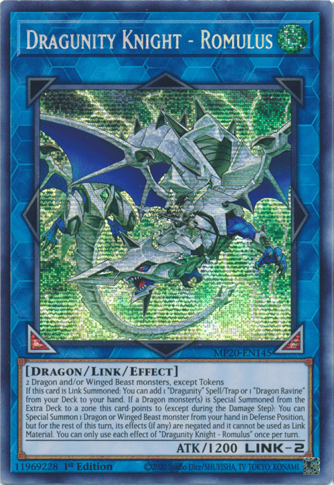 Dragunity Knight - Romulus [MP20-EN145] Prismatic Secret Rare - POKÉ JEUX