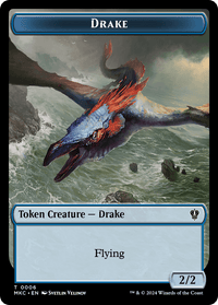 Drake // Cat Double-Sided Token [Murders at Karlov Manor Commander Tokens] - POKÉ JEUX