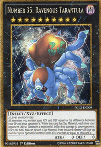 Number 35: Ravenous Tarantula [PGL3-EN009] Gold Secret Rare - POKÉ JEUX