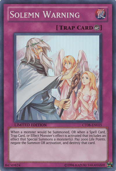 Solemn Warning [CT08-EN015] Super Rare - POKÉ JEUX