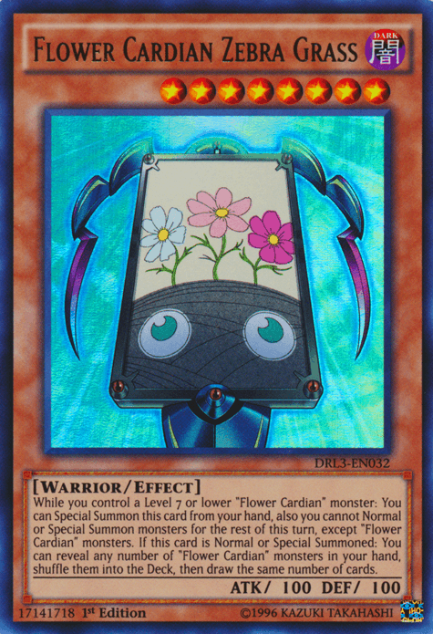 Flower Cardian Zebra Grass [DRL3-EN032] Ultra Rare - POKÉ JEUX