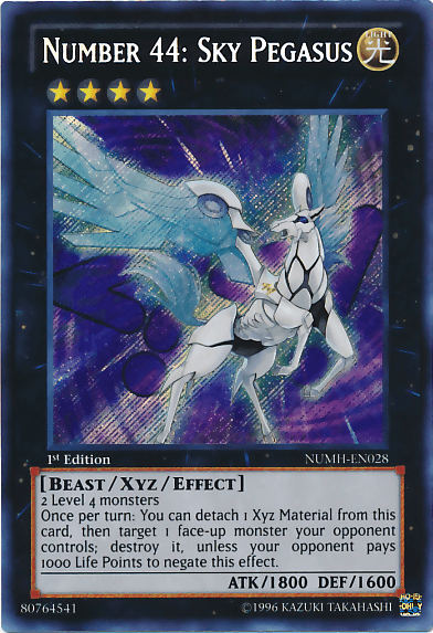Number 44: Sky Pegasus [NUMH-EN028] Secret Rare - POKÉ JEUX
