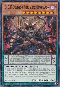 D/D/D Oblivion King Abyss Ragnarok [SP17-EN029] Starfoil Rare - POKÉ JEUX