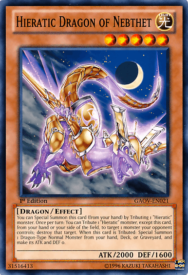 Hieratic Dragon of Nebthet [GAOV-EN021] Common - POKÉ JEUX
