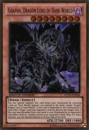 Grapha, Dragon Lord of Dark World [GLD5-EN028] Gold Rare - POKÉ JEUX