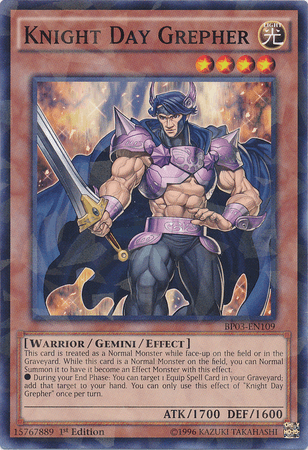 Knight Day Grepher [BP03-EN109] Shatterfoil Rare - POKÉ JEUX