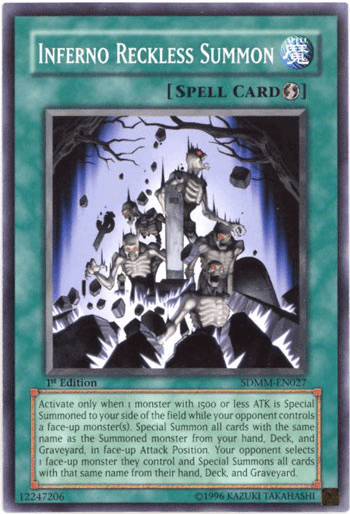 Inferno Reckless Summon [SDMM-EN027] Common - POKÉ JEUX
