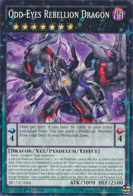 Odd-Eyes Rebellion Dragon [SP17-EN044] Starfoil Rare - POKÉ JEUX