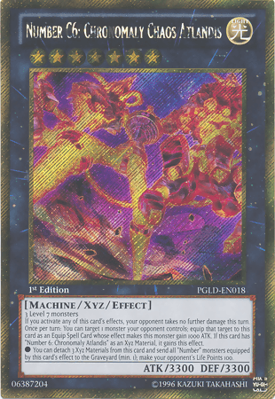 Number C6: Chronomaly Chaos Atlandis [PGLD-EN018] Gold Secret Rare - POKÉ JEUX