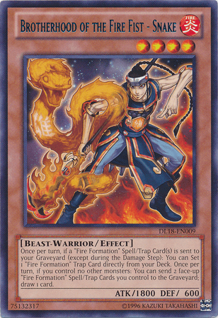 Brotherhood of the Fire Fist - Snake (Blue) [DL18-EN009] Rare - POKÉ JEUX