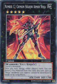 Number 12: Crimson Shadow Armor Ninja [SP13-EN030] Starfoil Rare - POKÉ JEUX