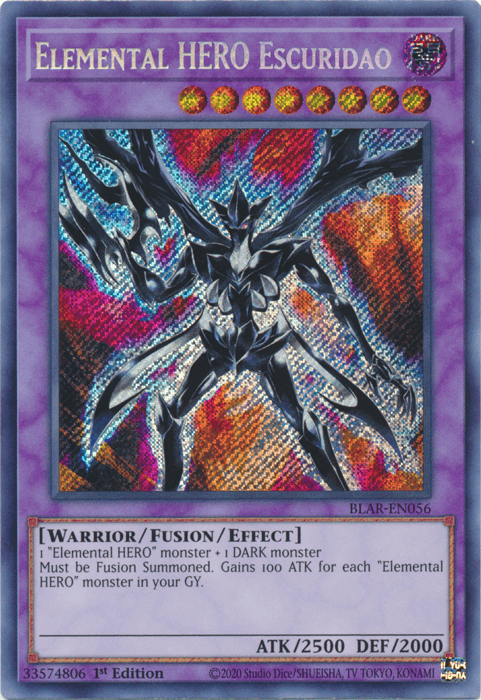 Elemental Hero Escuridao [BLAR-EN056] Secret Rare - POKÉ JEUX