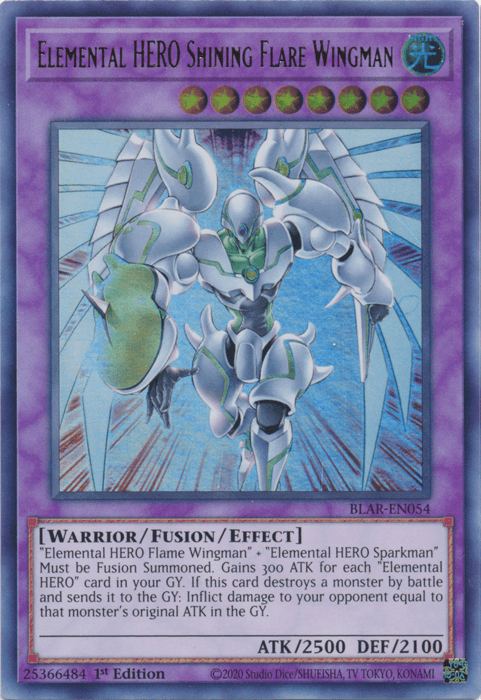 Elemental Hero Shining Flare Wingman [BLAR-EN054] Ultra Rare - POKÉ JEUX