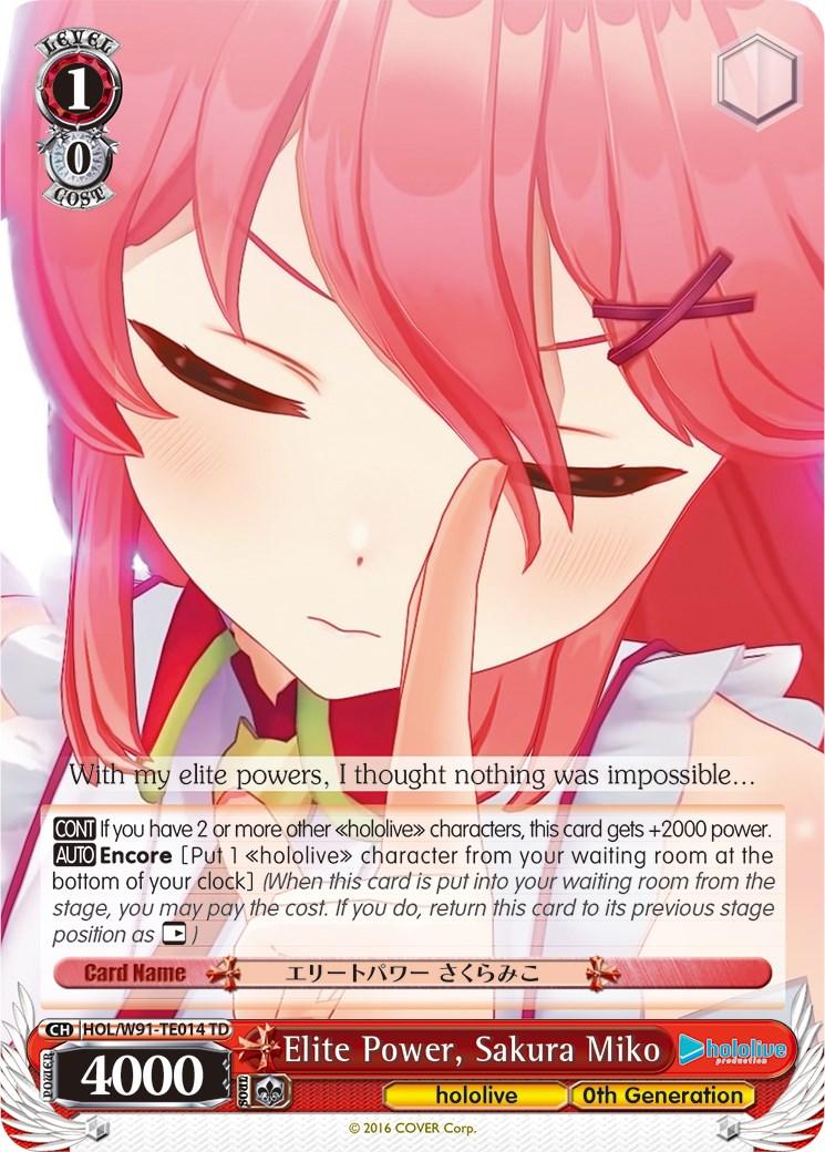 Elite Power, Sakura Miko (HOL/W91-TE014 TD) [hololive production] - POKÉ JEUX