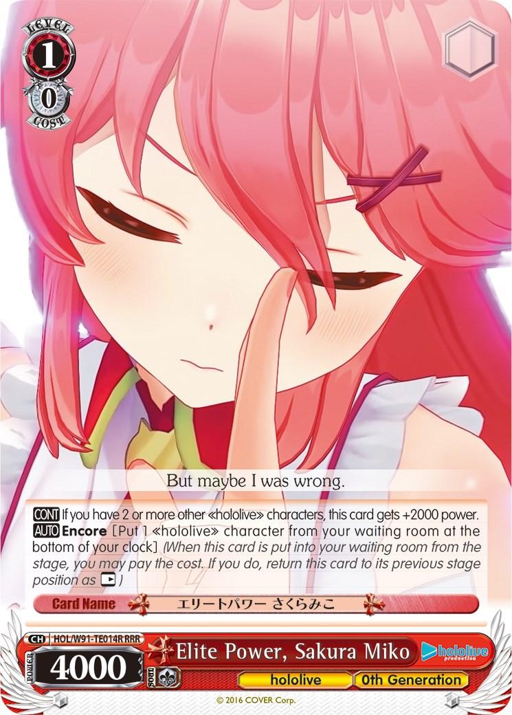 Elite Power, Sakura Miko (HOL/W91-TE014R RRR) [hololive production] - POKÉ JEUX