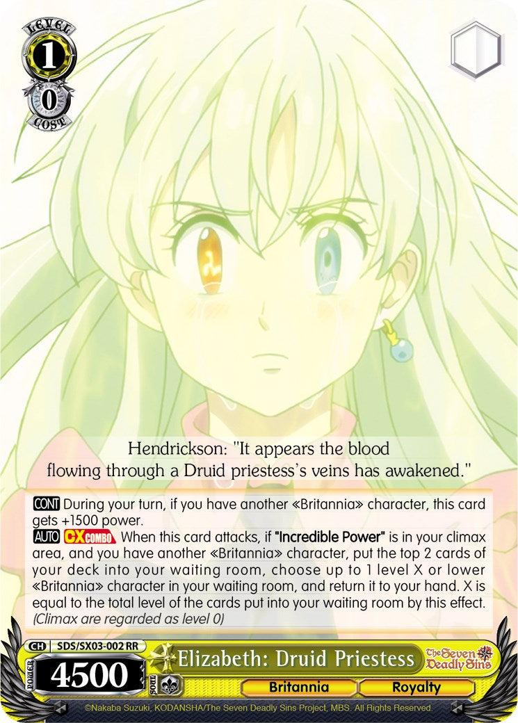 Elizabeth: Druid Priestess (SDS/SX03-002 RR) [The Seven Deadly Sins] - POKÉ JEUX