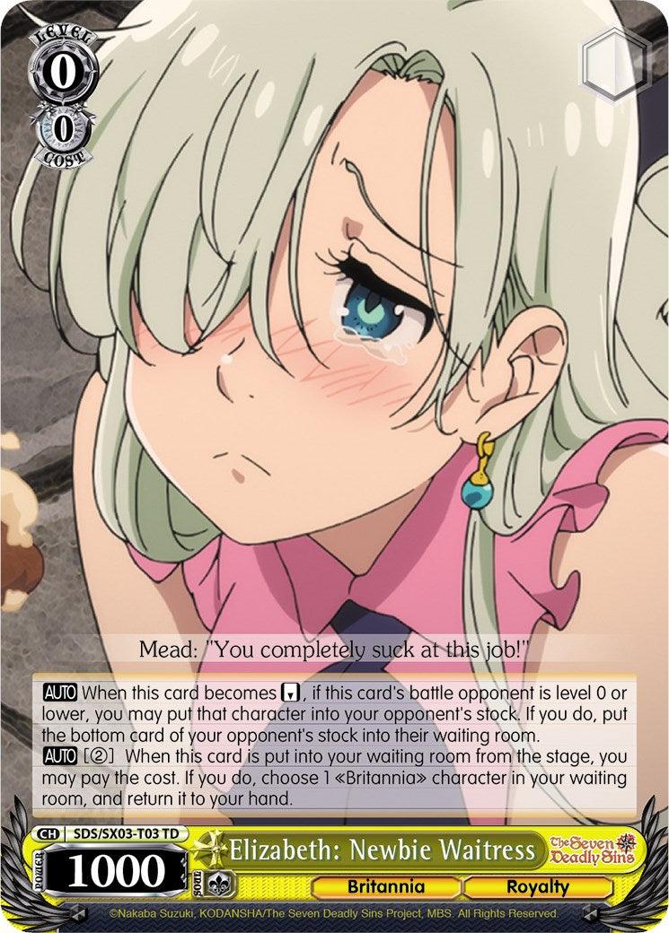 Elizabeth: Newbie Waitress (SDS/SX03-T03 TD) [The Seven Deadly Sins] - POKÉ JEUX