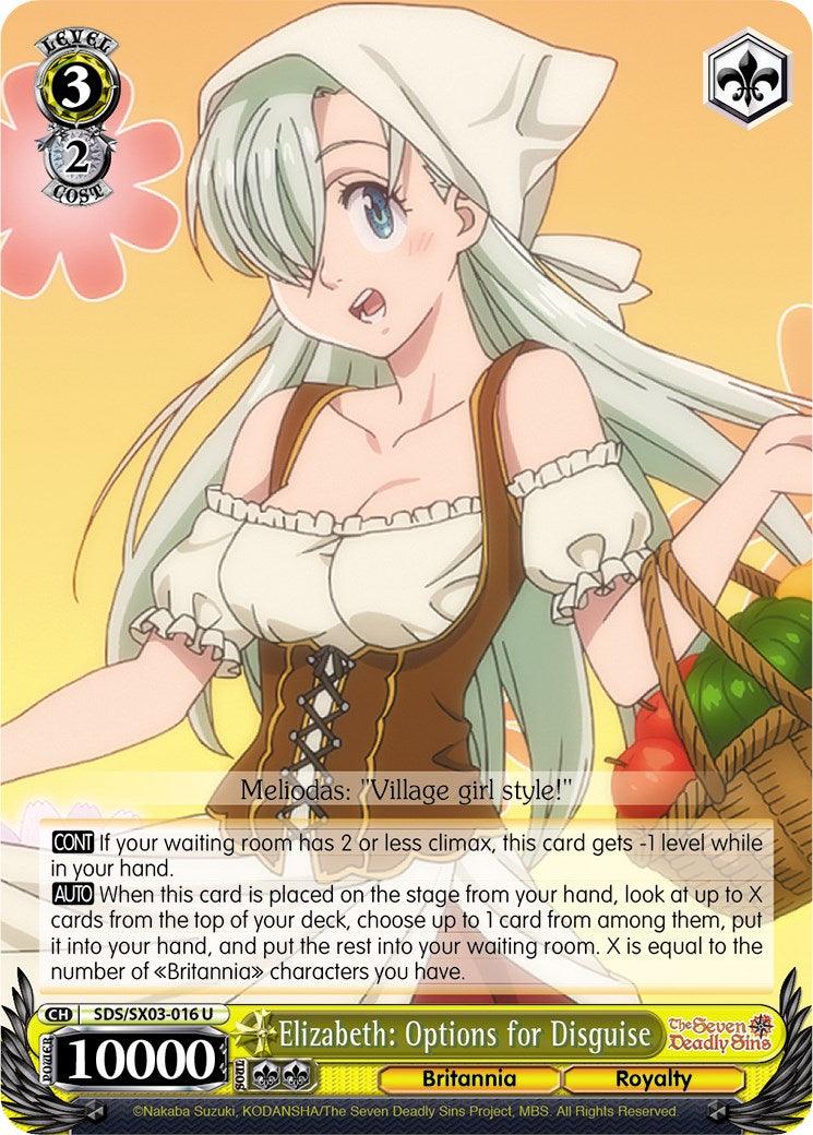Elizabeth: Options for Disguise (SDS/SX03-016 U) [The Seven Deadly Sins] - POKÉ JEUX