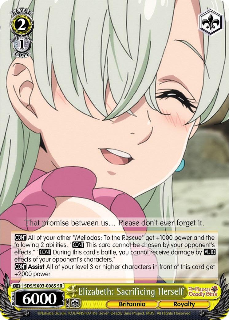 Elizabeth: Sacrificing Herself (SDS/SX03-008S SR) [The Seven Deadly Sins] - POKÉ JEUX