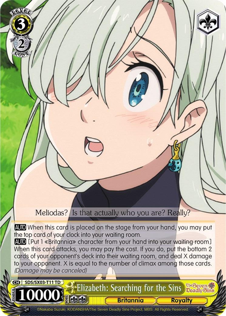 Elizabeth: Searching for the Sins (SDS/SX03-T11 TD) [The Seven Deadly Sins] - POKÉ JEUX