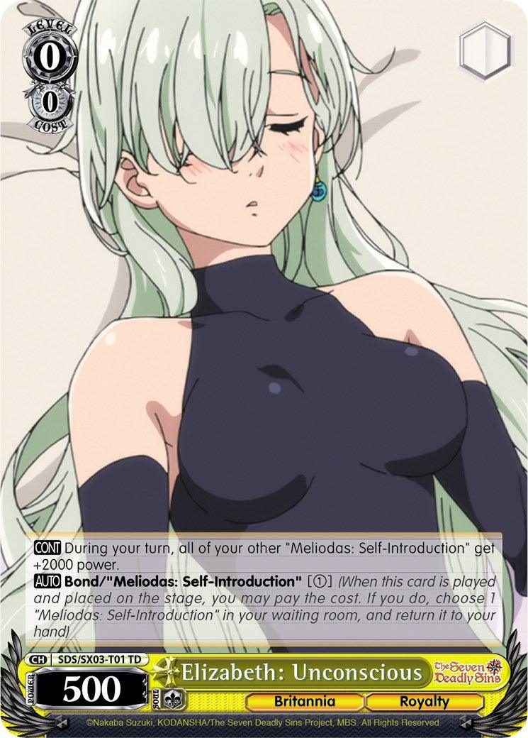 Elizabeth: Unconscious (SDS/SX03-T01 TD) [The Seven Deadly Sins] - POKÉ JEUX