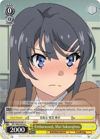Embarassed, Mai Sakurajima (SBY/W64-E016 C) [Rascal Does Not Dream of Bunny Girl Senpai] - POKÉ JEUX