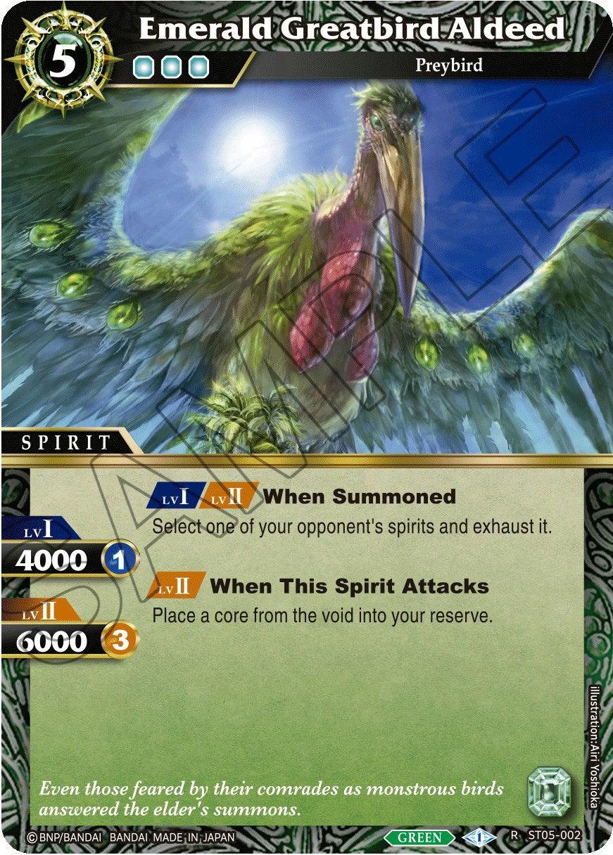 Emerald Greatbird Aldeed (ST05-002) [Starter Deck 05: Verdant Wings] - POKÉ JEUX