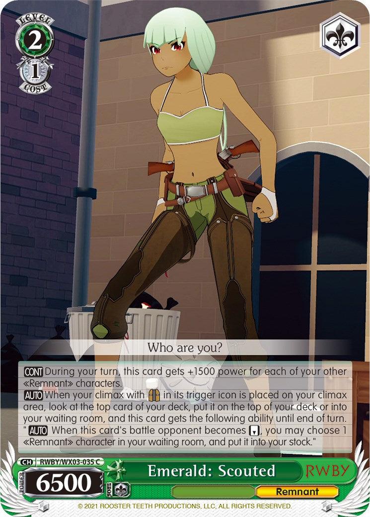 Emerald: Scouted (RWBY/WX03-035 C) [RWBY] - POKÉ JEUX