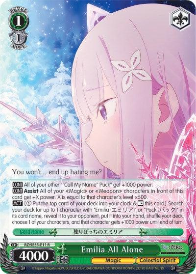 Emilia All Alone (RZ/SE35-E11 R) (Parallel Foil) [Re:ZERO: The Frozen Bond] - POKÉ JEUX