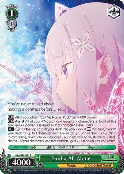Emilia All Alone (RZ/SE35-E11 R) [Re:ZERO: The Frozen Bond] - POKÉ JEUX