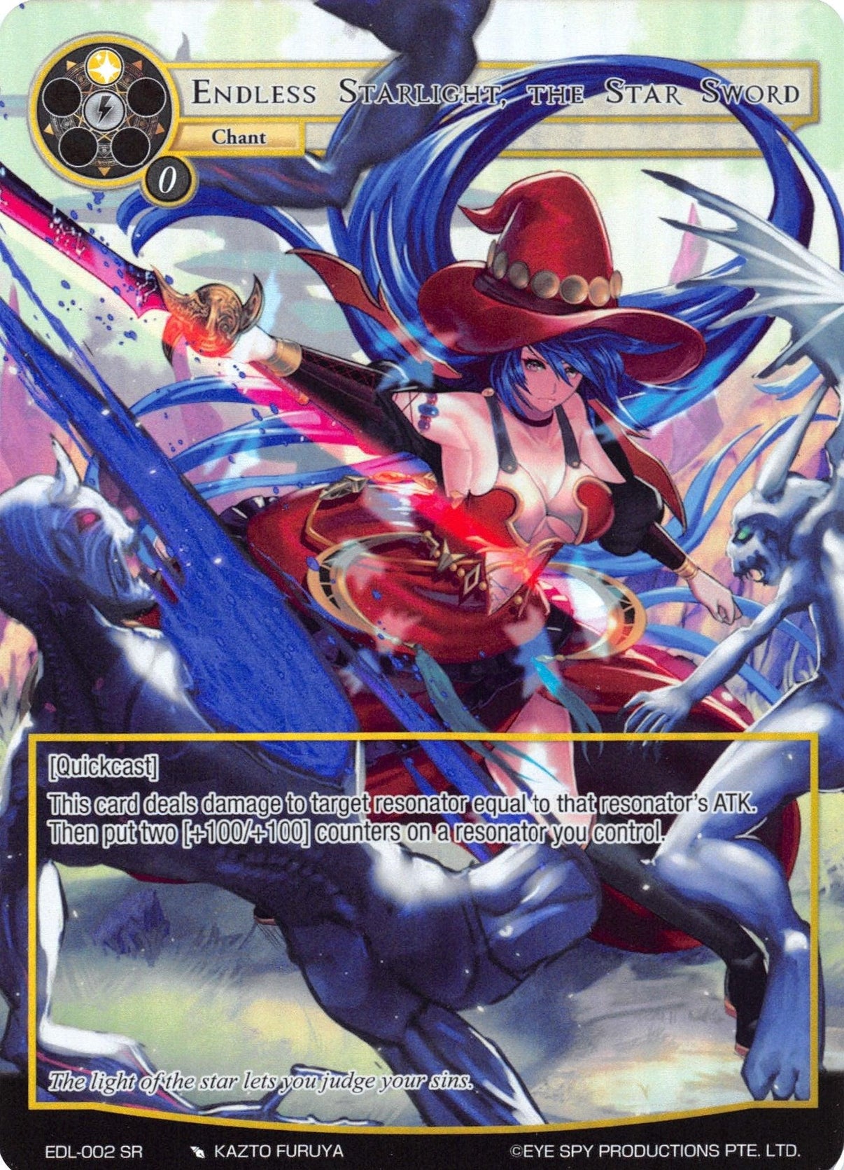 Endless Starlight, the Star Sword (Full Art) (EDL-002) [The Epic of the Dragon Lord] - POKÉ JEUX
