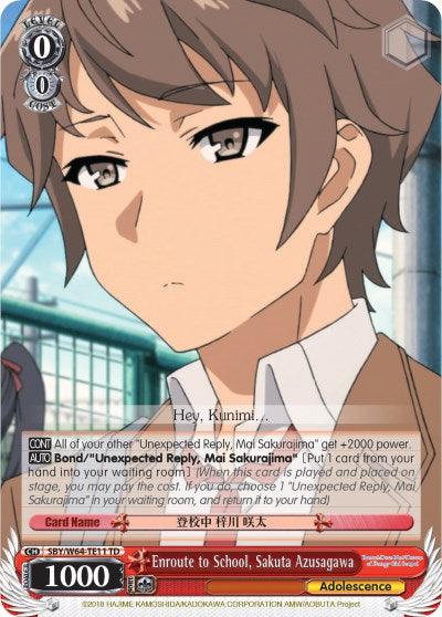 Enroute to School, Sakuta Azusagawa (SBY/W64-TE11 TD) [Rascal Does Not Dream of Bunny Girl Senpai] - POKÉ JEUX